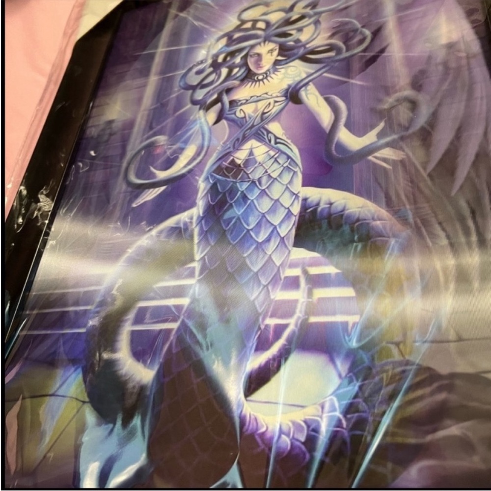Picture in frame that changes anamorphosis mermaid fairy Angel wall art
